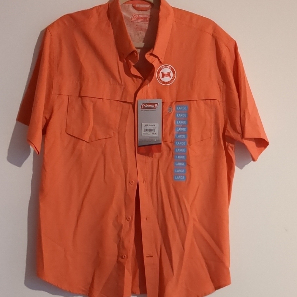 Coleman Men's Orange Short Sleeve Shirt